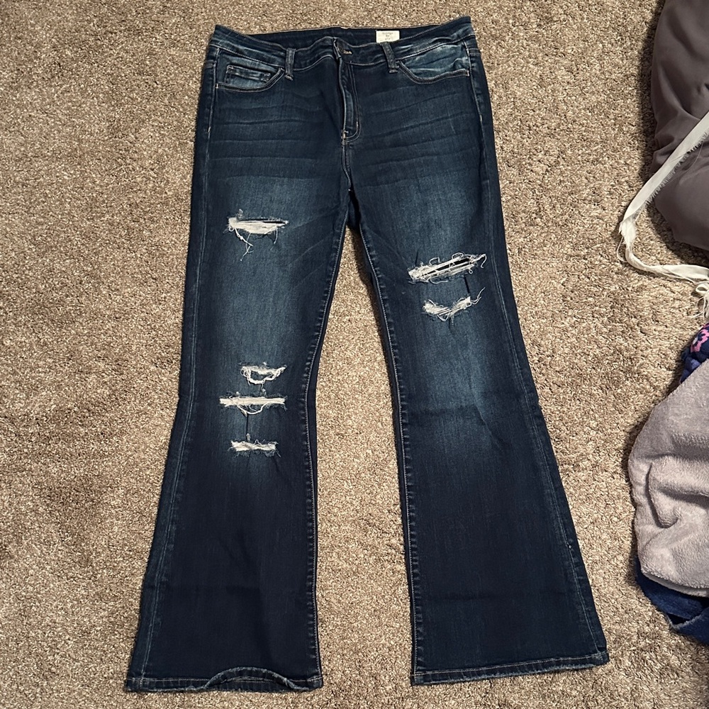 Buckle Distressed Blue Women's Jeans